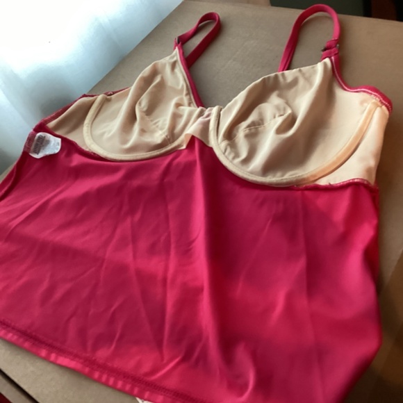 LANDS END  Ladies Sz 14 TANKINI SET dark pink - Picture 5 of 10